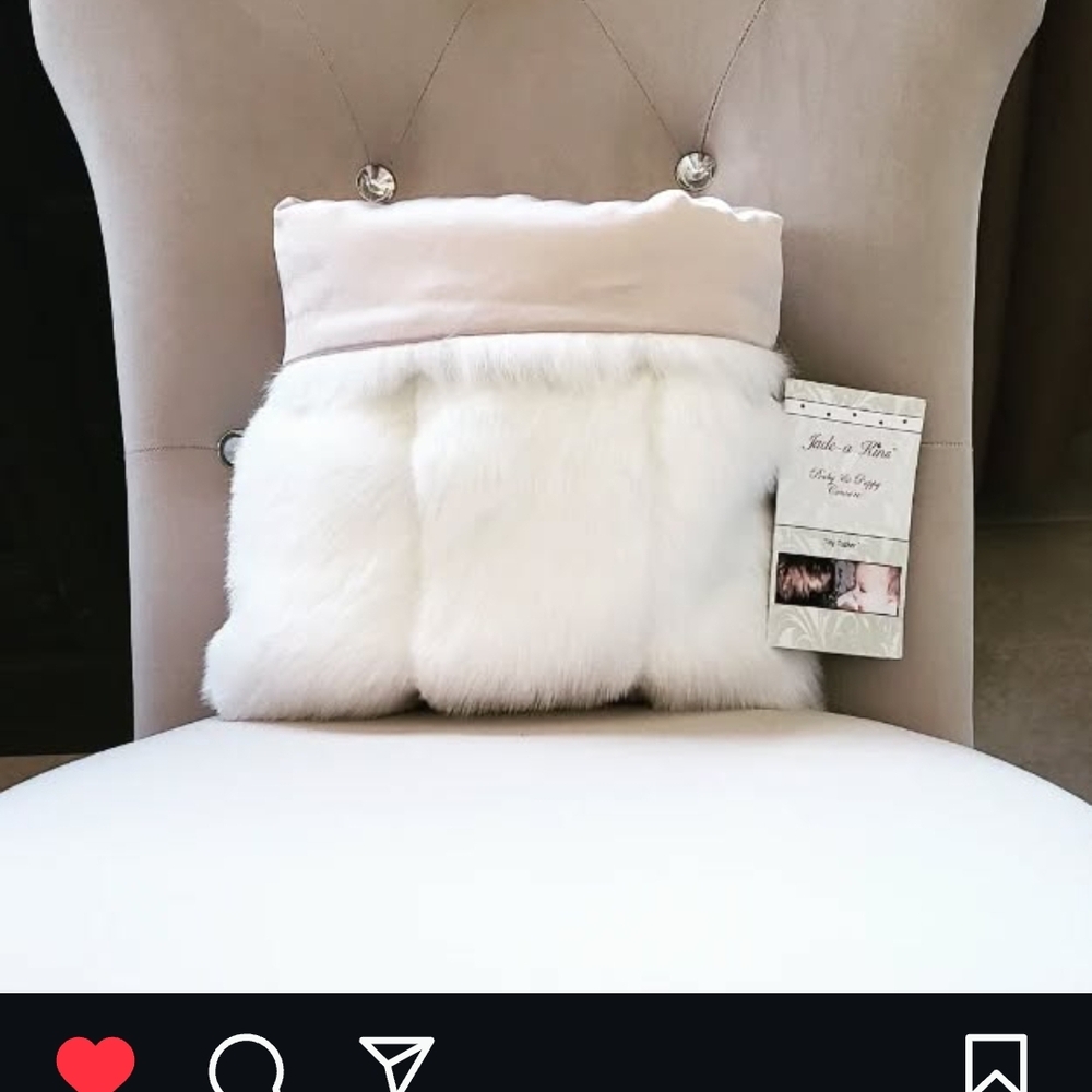 Puppy White Faux Fur Tiny Tucker Carrier